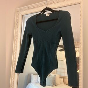 Abercrombie Long-sleeve Sweetheart Sweater Bodysuit